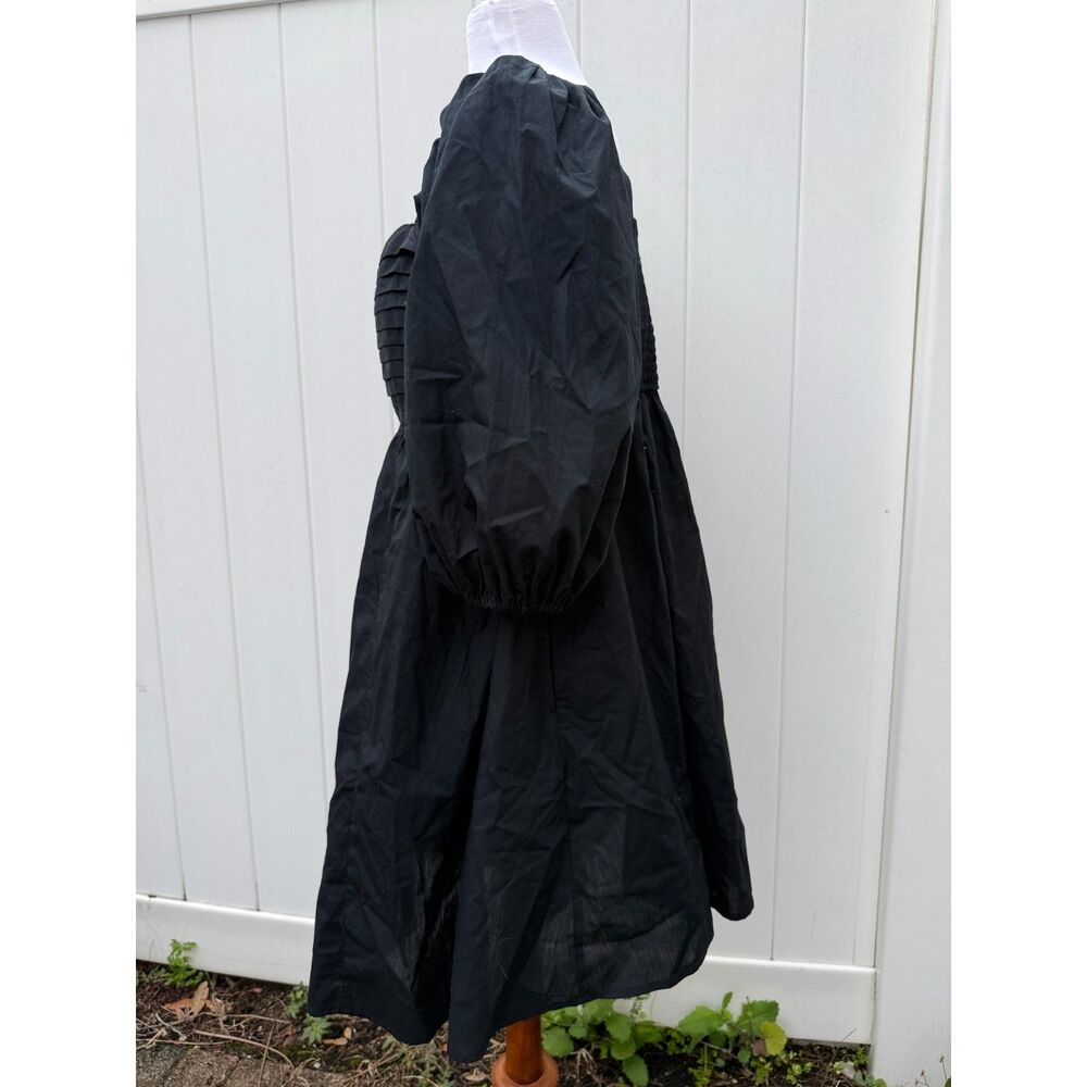 Abercrombie & Fitch Dress Emerson Poplin Puff Sleeve Size XL - Picture 5 of 10